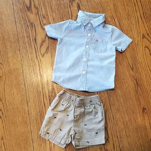Carter's 2 pc shirt and short set